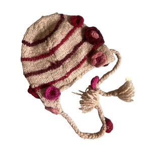 Saks Fifth Avenue Women’s Knit Winter Hat With Flowers